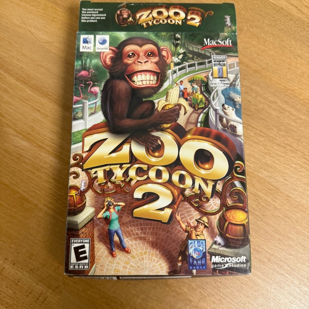 Zoo Tycoon 2 for Mac CD ROM with box and instructions